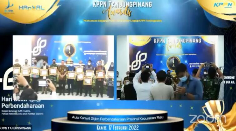 Korem 033/WP Memperoleh anugerah KPPN Tanjungpinang Awards