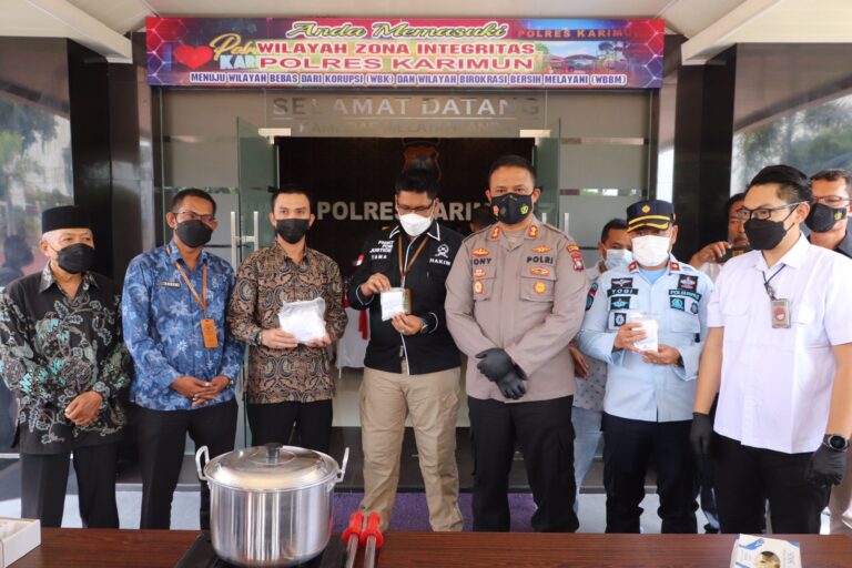 Kasus Narkotika: Polres Karimun Musnahkan 685,27 Gram Sabu